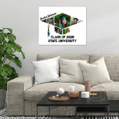 Moderne afstudeerkap vorm fotocollage poster