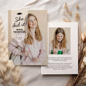 Moderne afstudeerlint foto afstuderen aankondiging