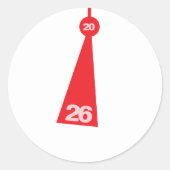 Moderne afstudeerlintenveloppe Zegellak Sticker (Voorkant)