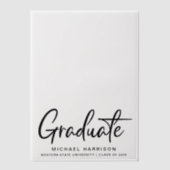 Moderne afstudeerpartij overlay vellum uitnodigingen (Voorkant)