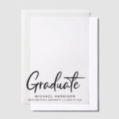 Moderne afstudeerpartij overlay vellum uitnodigingen (Offset)