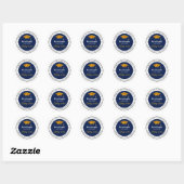 Moderne afstudeersticker | op maat ronde sticker (Vel)