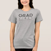 Moderne afstudeertrends Minimalistisch op maat gem Tri-Blend Shirt (Voorkant)