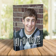 Moderne Afstudeertypografie Acryl Fotoblok