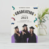 Moderne afstudeeruitnodigingen Aankondigingen 2025 (Staand voorkant)