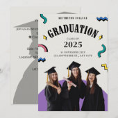 Moderne afstudeeruitnodigingen Aankondigingen 2025 (Voorkant / Achterkant)