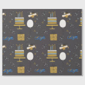 Moderne afstudeierviering Gefeliciteerd Patroon Cadeaupapier (Vlak)