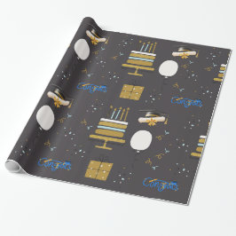Moderne afstudeierviering Gefeliciteerd Patroon Cadeaupapier