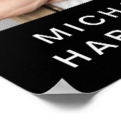 Moderne afstuderen 17 foto collage Zwart Poster (Hoek)