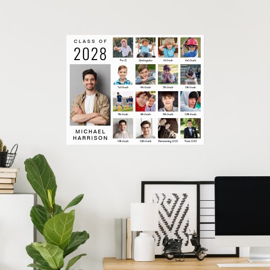 Moderne Afstuderen 17 Fotocollage Poster (Thuiskantoor)