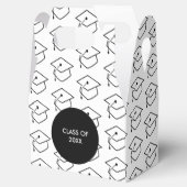 Moderne Afstuderen 2020 - zwart-wit patroon Bedankdoosjes (Geopend)