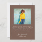 Moderne Afstuderen 2022 Foto bruin Bedankkaart (Achterkant)