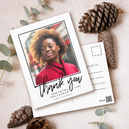 Moderne Afstuderen 2022 Foto: White - bedankt Briefkaart