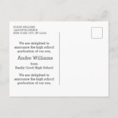 Moderne Afstuderen 2023 High School Photo Aankondigingskaart (Achterkant)