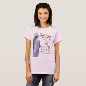 Moderne Afstuderen 2026 Roze Foto T-shirt (Voorkant volledig)