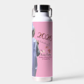 Moderne Afstuderen 2026 Roze Foto Waterfles (Voorkant)