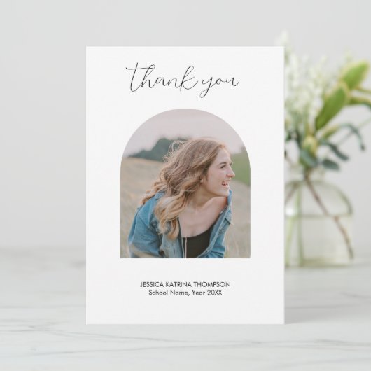 Moderne Afstuderen 2 Fotobedekking Dank u (Staand voorkant)