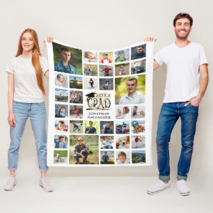 Moderne Afstuderen 35 Fotocollage AFSTUDEERDER Fleece Deken
