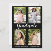 Moderne Afstuderen 4 Fotoaankondigingskaart Aankondiging (Voorkant)