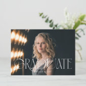 Moderne afstuderen aankondiging (Staand voorkant)