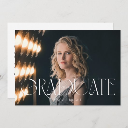 Moderne afstuderen aankondiging (Voorkant / Achterkant)