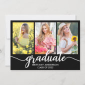 Moderne Afstuderen Aankondiging 3 Fotokaart (Voorkant)