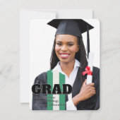 Moderne Afstuderen Aankondiging Fotosjabloon (Voorkant)