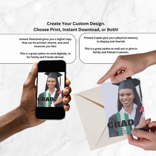 Moderne Afstuderen Aankondiging Fotosjabloon