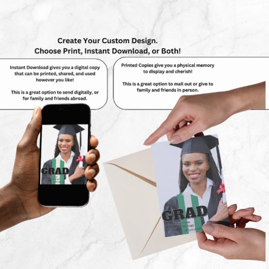 Moderne Afstuderen Aankondiging Fotosjabloon