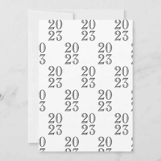 Moderne Afstuderen Celebration Gold Photo White Kaart (Achterkant)