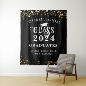 Moderne Afstuderen Class Year Congraps Backdrop Wandkleed (In situ)