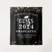 Moderne Afstuderen Class Year Congraps Backdrop Wandkleed (Voorkant)