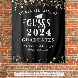 Moderne Afstuderen Class Year Congraps Backdrop Wandkleed