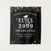 Moderne Afstuderen Class Year Congraps Backdrop Wandkleed (Voorkant)