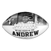 Moderne Afstuderen Cool Black en White Trendy American Football (Voorkant)
