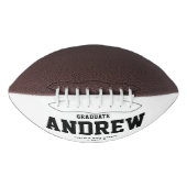 Moderne Afstuderen Cool Black en White Trendy American Football (Voorkant)