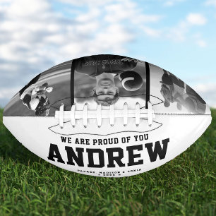 Moderne Afstuderen Cool Black en White Trendy American Football