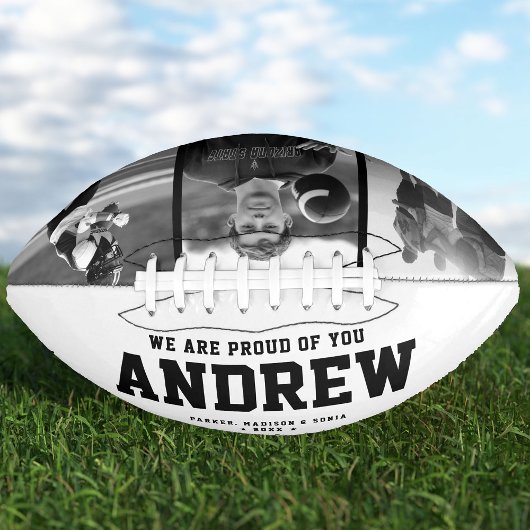 Moderne Afstuderen Cool Black en White Trendy American Football