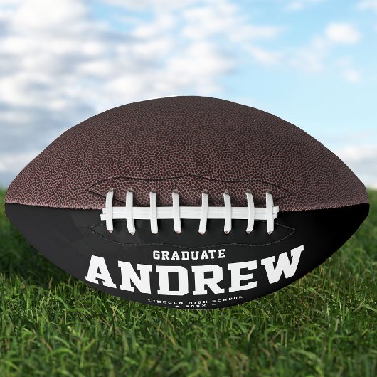 Moderne Afstuderen Cool Black en White Trendy American Football
