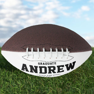 Moderne Afstuderen Cool Black en White Trendy American Football