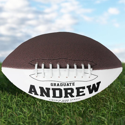 Moderne Afstuderen Cool Black en White Trendy American Football
