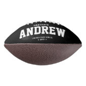 Moderne Afstuderen Cool Black en White Trendy American Football (Gedraaid 270)