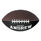 Moderne Afstuderen Cool Black en White Trendy American Football (Voorkant)