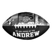 Moderne Afstuderen Cool Cool Foto Collage Trendy American Football (Voorkant)