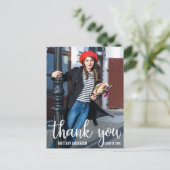 Moderne Afstuderen Dank u Foto (Leeg terug) Briefkaart (Staand voorkant)