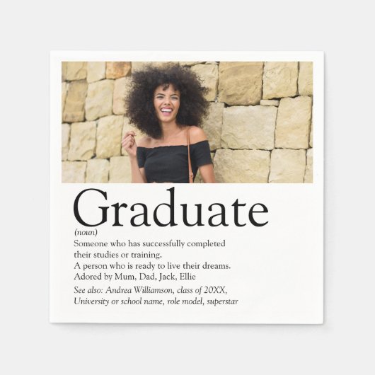 Moderne Afstuderen definitiefoto Servet (Voorkant)