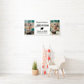 Moderne Afstuderen felicitaties Foto Spandoek (Insitu)