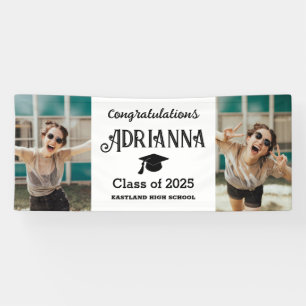 Moderne Afstuderen felicitaties Foto Spandoek