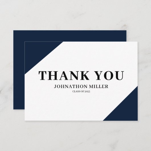 Moderne Afstuderen flat-dank Bedankkaart (Voorkant / Achterkant)