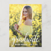 Moderne Afstuderen foto-aankondiging (blanco achte Aankondigingskaart (Voorkant)